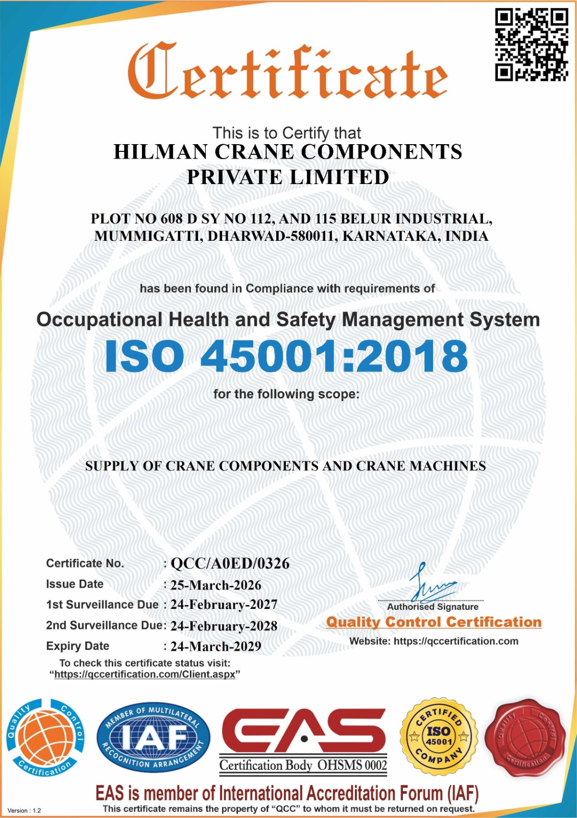 Occupational Health and Safety Management System
